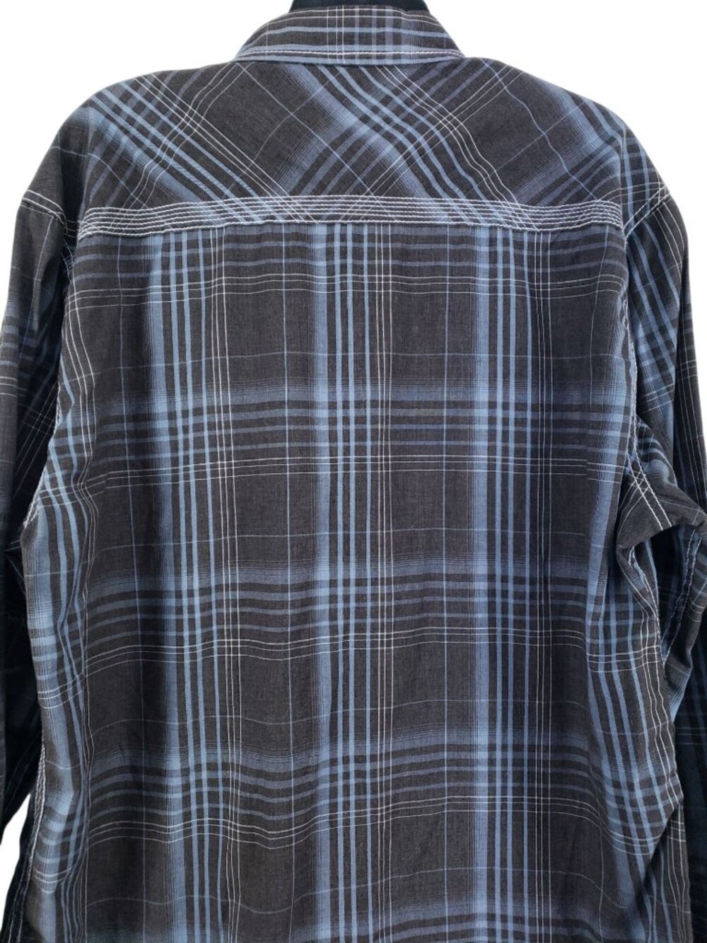 BKE Athletic Fit Plaid Shirt Mens XL Gray Long Sleeve Casual Cotton Blend - Picture 4 of 9